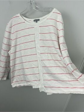 Habitat Cotton Pin Striped Asymmetrical Top